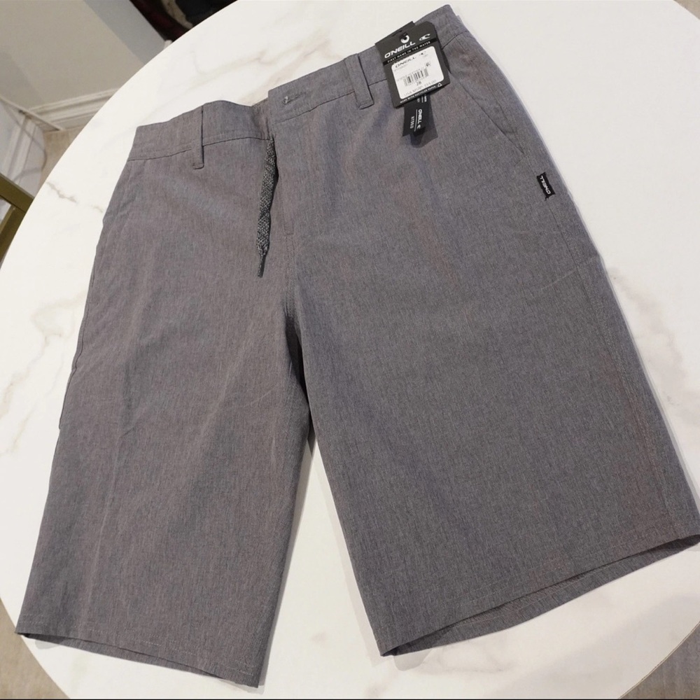 O'Neill Gray Flat Front Shorts New With Tags Size 28